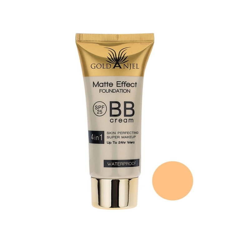 کرم پودر BB مایع SPF25 گلد آنجل مدل 4in1 شماره 2 مناسب برای انواع پوست حجم 60 میلیلیتر