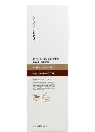 لوسیون مو موپک مدل Keratin Cover حجم 250 میلی لیتر