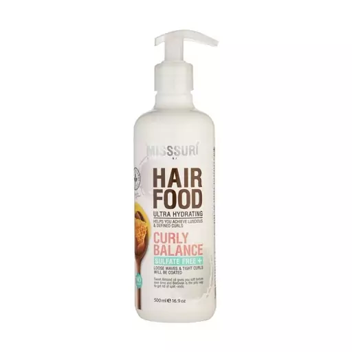 کرم آبرسان موهای فر میسوری Hair Food Curly Balance 500 میل