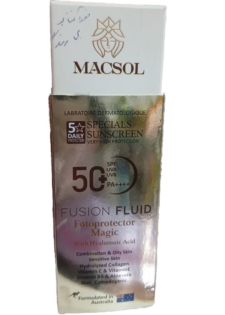 فلوئید ضد آفتاب مکسل SPF50 بی‌رنگ (Fusion Fluid Magic