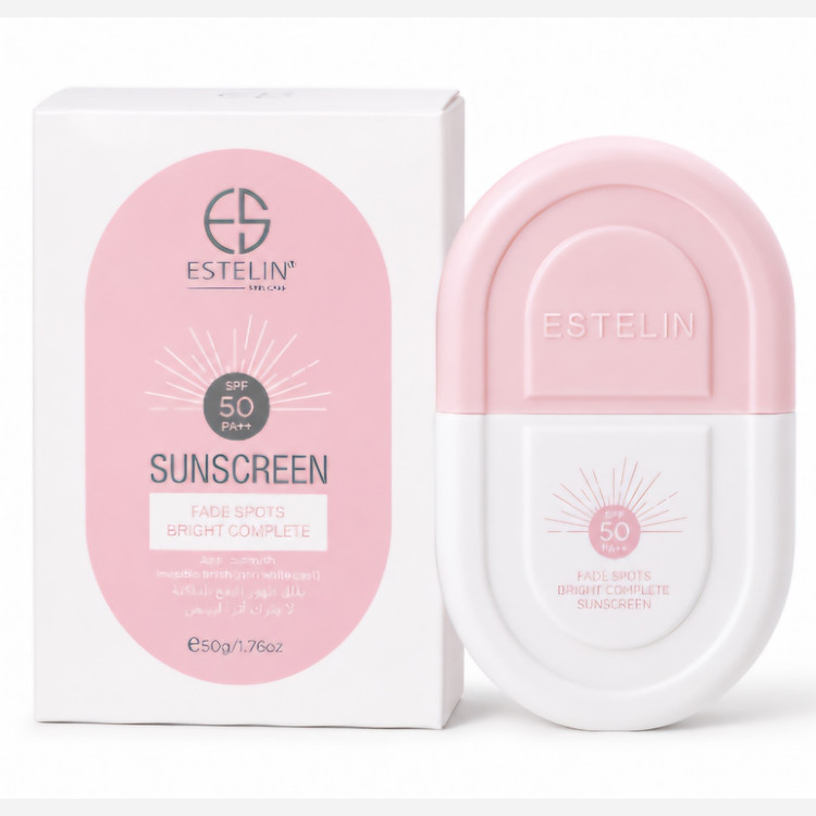 ضد آفتاب صورتی استلین SPF50 بی رنگ ضد لک و روشن کننده