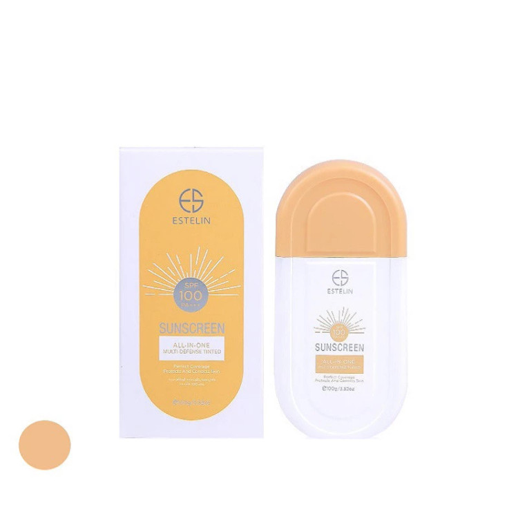کرم ضد آفتاب رنگی طبیعی استلین SPF 70 مناسب پوشش یکنواخت و محافظت روزانه پوست