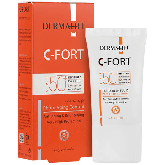 فلوئید ضد آفتاب درمالیفت مدل C-Fort با SPF50 حجم 40 میلی لیتر